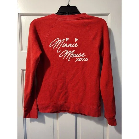 Disney Parks Walt Disney Minnie Mouse Red Sweater Sweatshirt Child's XL Wdw - Picture 2 of 13